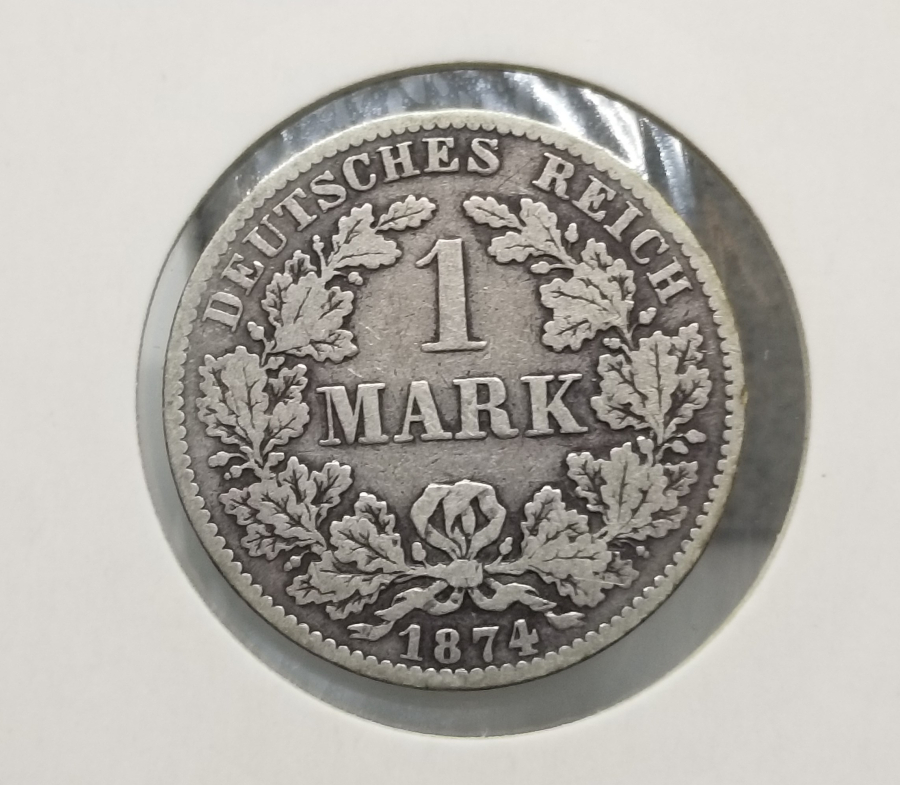 1874 YILI ALMAN İMPARATORLUĞU GÜMÜŞ 1 MARK