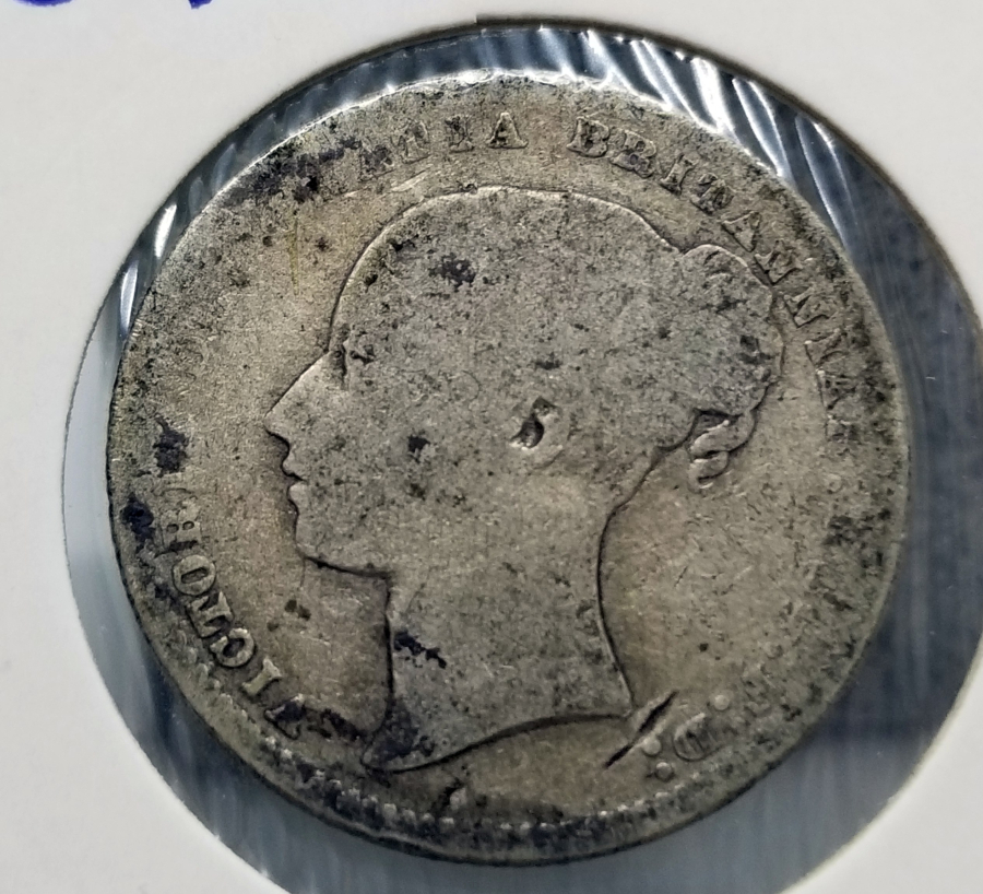 1873 YILI BİRLEŞİK KRALLIK GÜMÜŞ 1 SHILLING