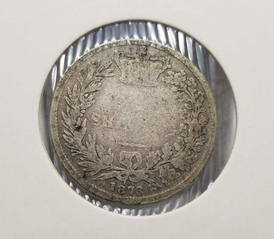 1873 YILI BİRLEŞİK KRALLIK GÜMÜŞ 1 SHILLING