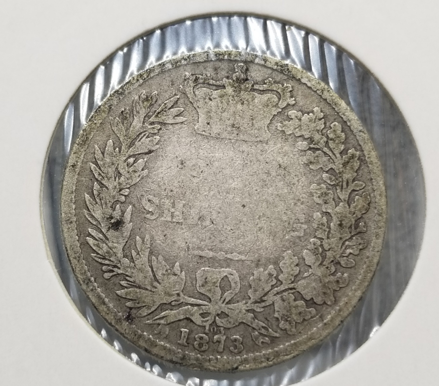 1873 YILI BİRLEŞİK KRALLIK GÜMÜŞ 1 SHILLING