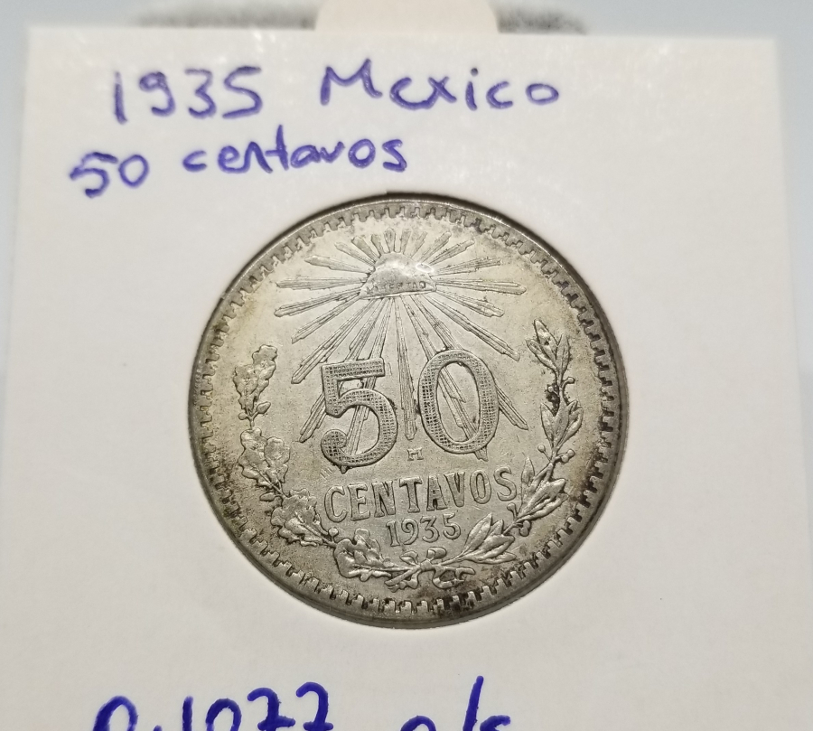 1935 YILI MEKSİKA 50 CENTAVOS GÜMÜŞ PARA