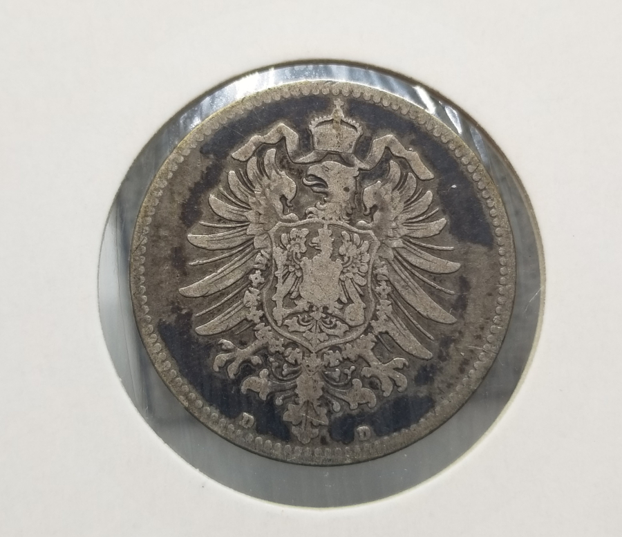 1873 YILI ALMAN İMPARATORLUĞU GÜMÜŞ 1 MARK