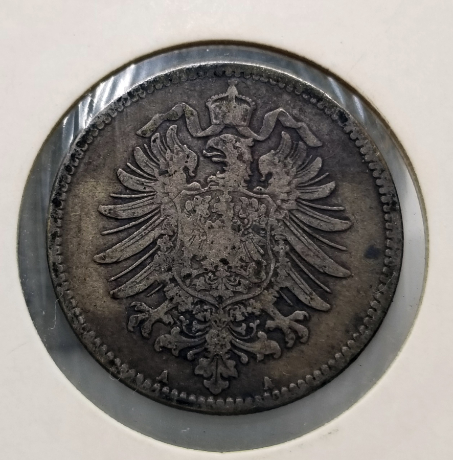 1874 YILI ALMAN İMPARATORLUĞU GÜMÜŞ 1 MARK