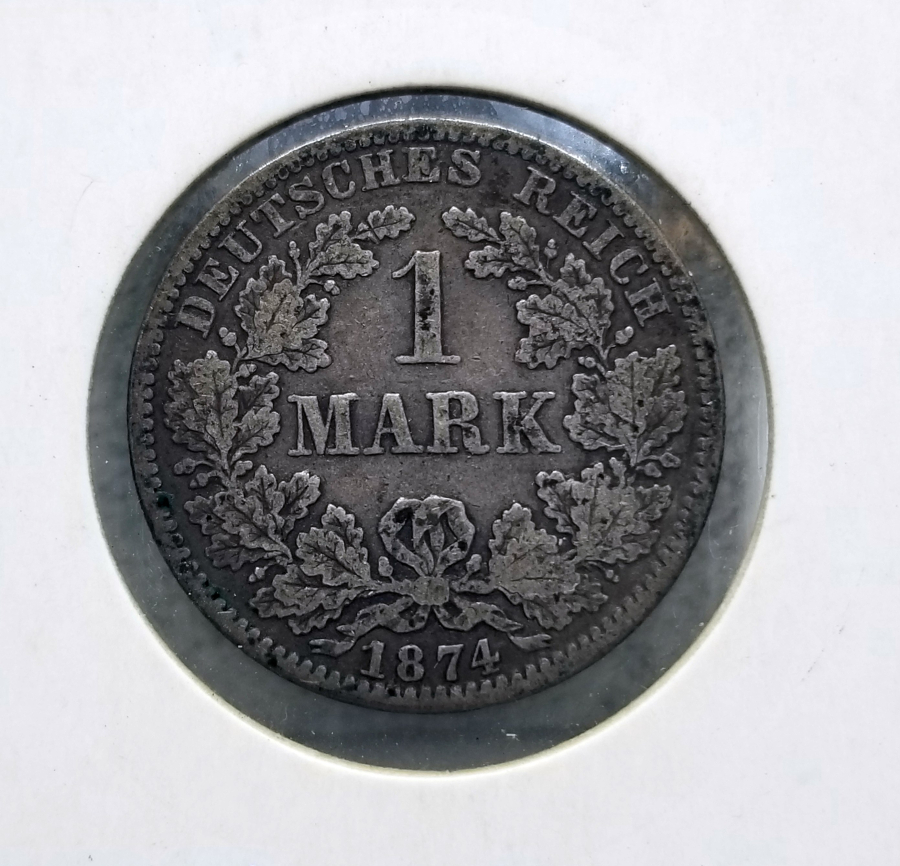 1874 YILI ALMAN İMPARATORLUĞU GÜMÜŞ 1 MARK