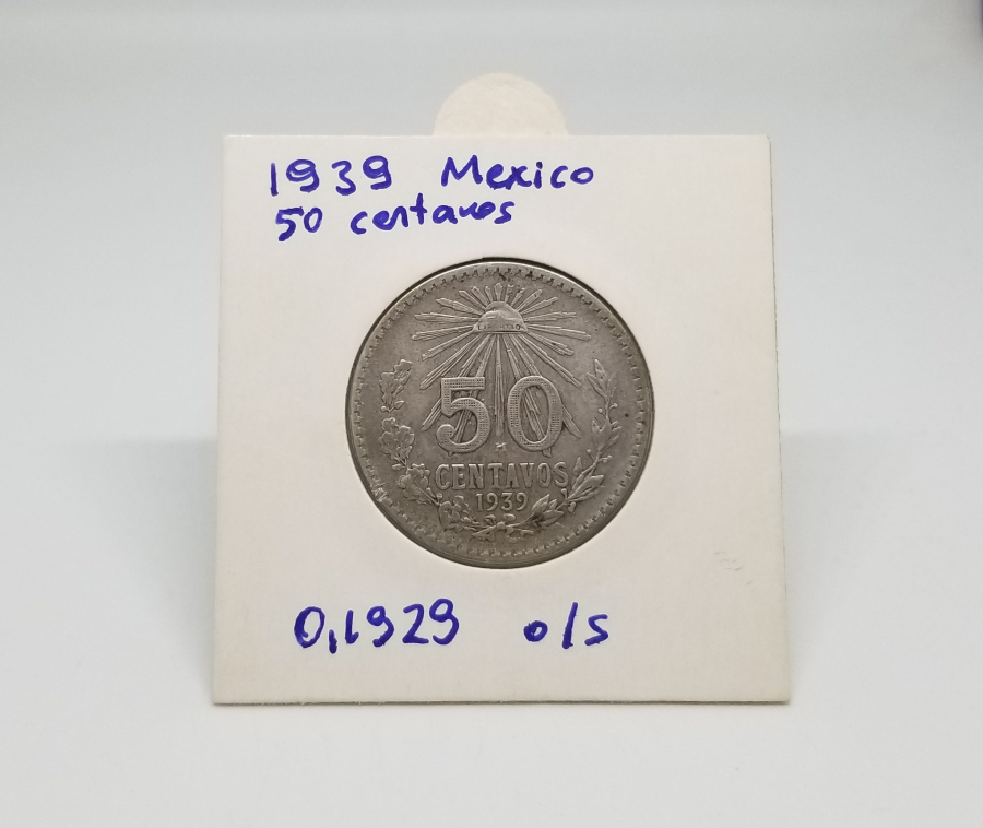 1939 YILI MEKSİKA 50 CENTAVOS GÜMÜŞ PARA