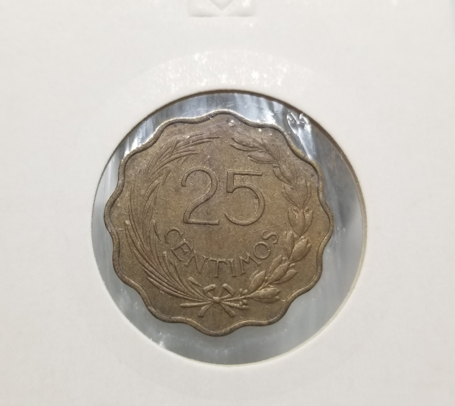 1953 YILI PARAGUAY 25 CENTIMOS MADENİ PARA
