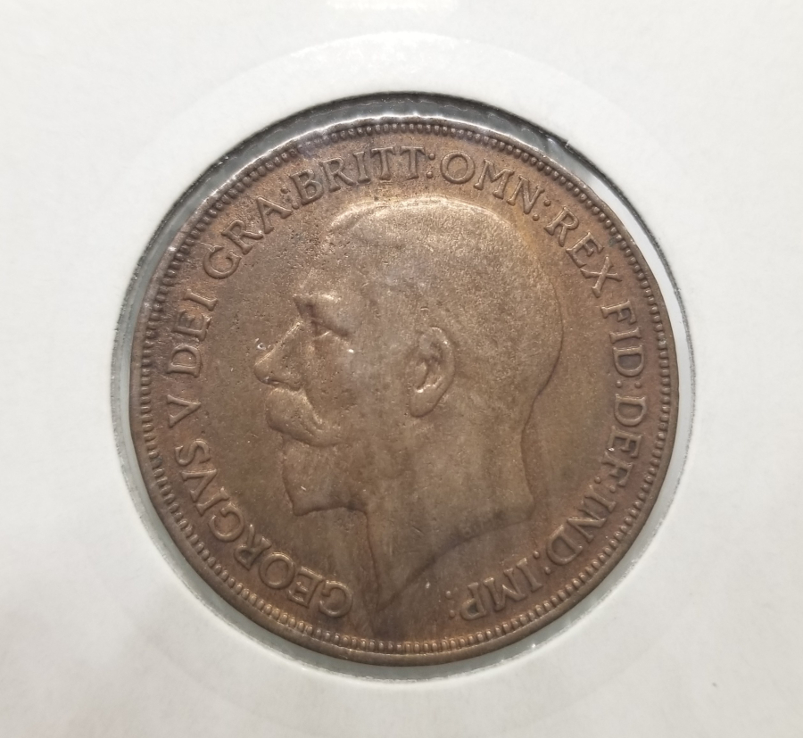 1914 YILI BİRLEŞİK KRALLIK 1 PENNY MADENİ PARA