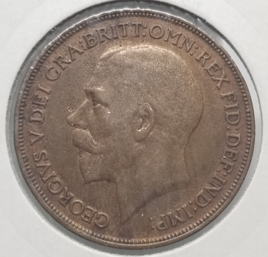 1914 YILI BİRLEŞİK KRALLIK 1 PENNY MADENİ PARA