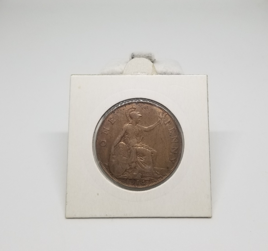 1914 YILI BİRLEŞİK KRALLIK 1 PENNY MADENİ PARA