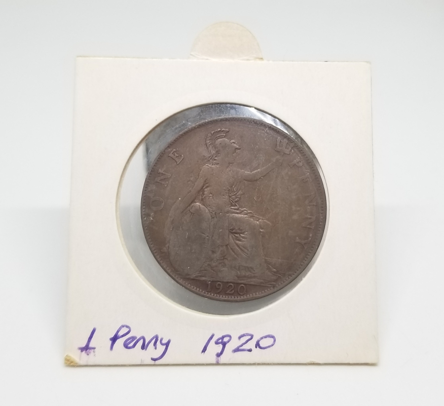 1920 YILI BİRLEŞİK KRALLIK 1 PENNY MADENİ PARA