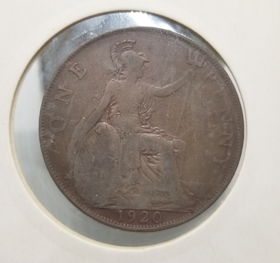 1920 YILI BİRLEŞİK KRALLIK 1 PENNY MADENİ PARA