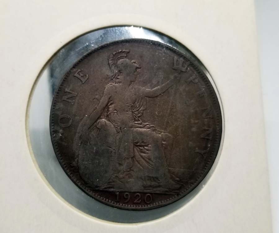 1920 YILI BİRLEŞİK KRALLIK 1 PENNY MADENİ PARA