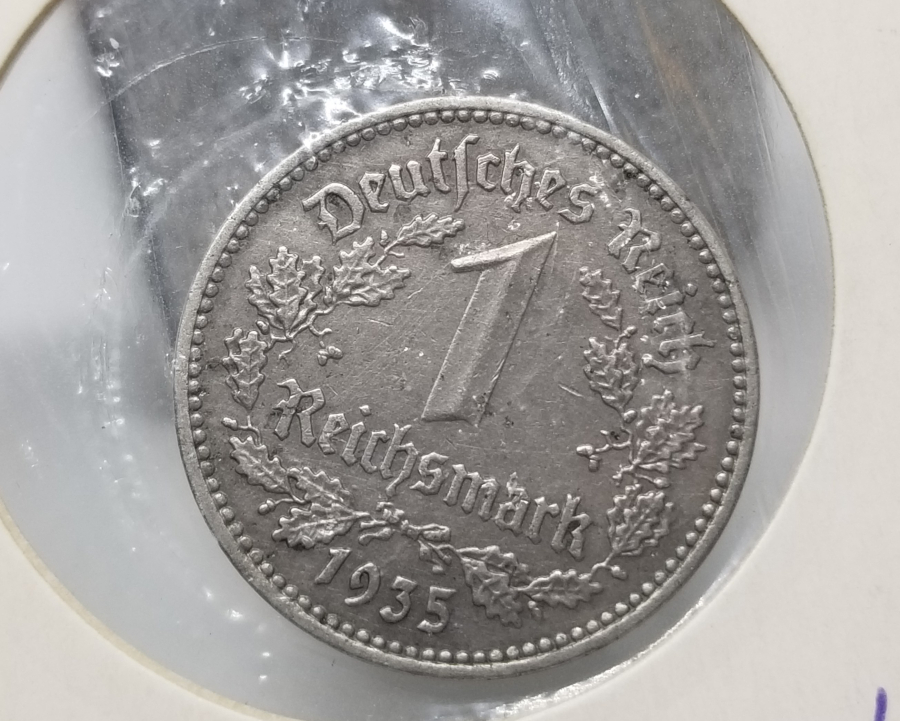 1935 YILI ALMAN 1 REICHSMARK MADENİ PARA