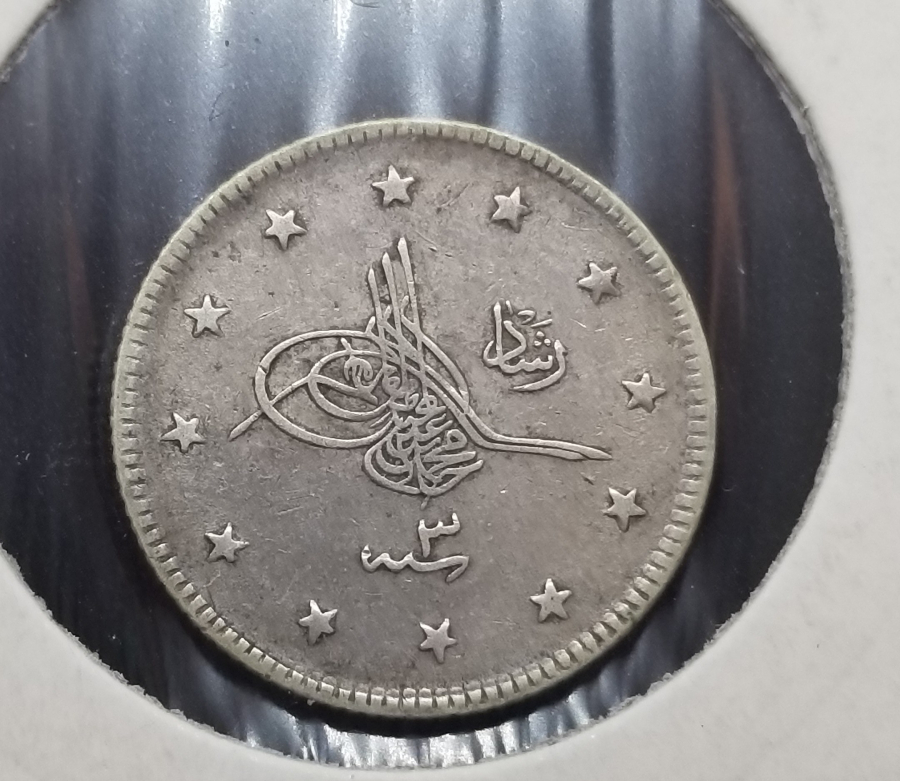 SULTAN MEHMET REŞAT HAN DÖNEMİ KOLEKSİYONLUK GÜMÜŞ 2 KURUŞ MECİDİYE