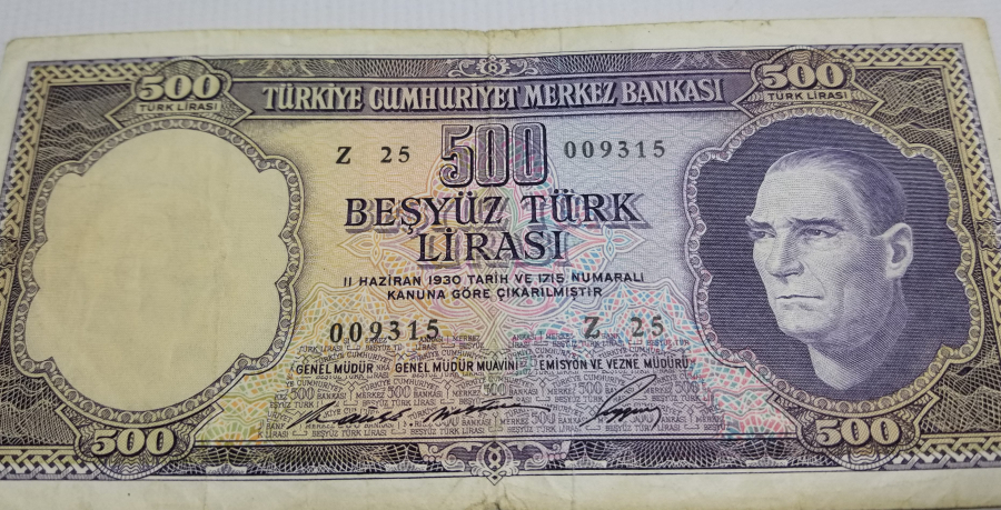 5. EMİSYON 4. TERTİP -500 TÜRK LİRASI-