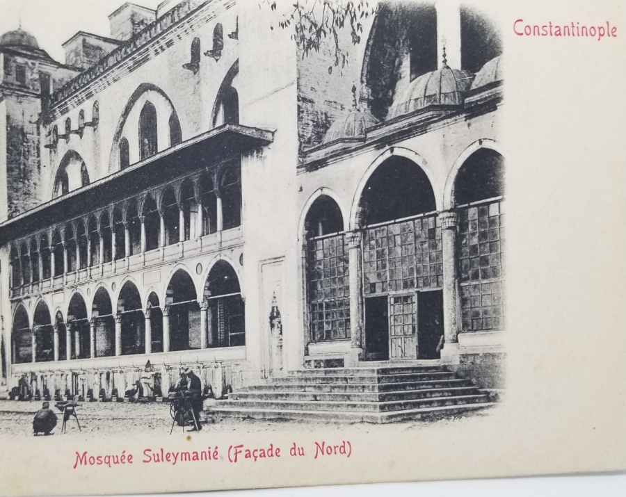 SÜLEYMANİYE CAMİ GÖRSELLİ SİYAH BEYAZ NADİR KARTPOSTAL