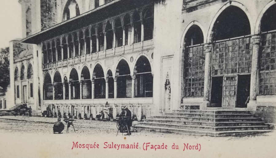 SÜLEYMANİYE CAMİ GÖRSELLİ SİYAH BEYAZ NADİR KARTPOSTAL