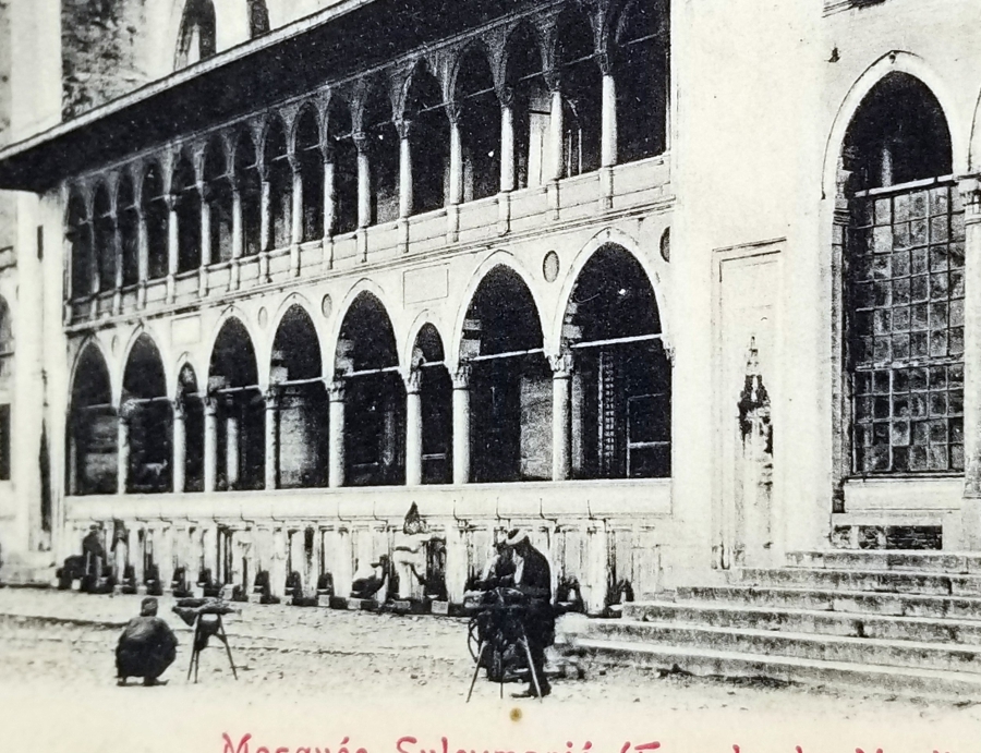 SÜLEYMANİYE CAMİ GÖRSELLİ SİYAH BEYAZ NADİR KARTPOSTAL