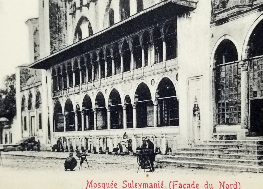 SÜLEYMANİYE CAMİ GÖRSELLİ SİYAH BEYAZ NADİR KARTPOSTAL