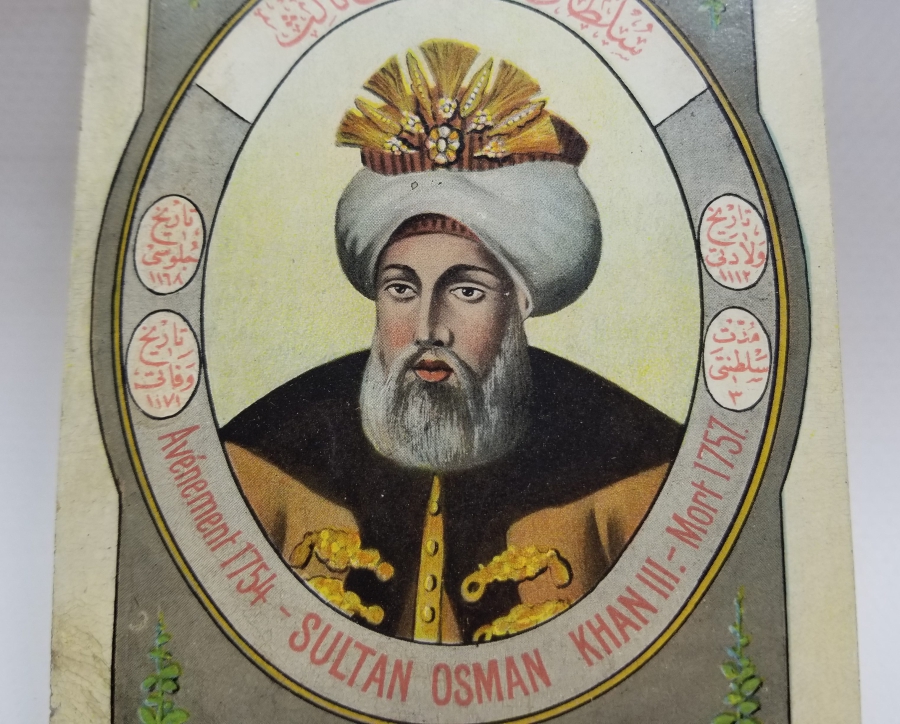 MAX FRUCHTERMANN EDİTÖRLÜĞÜNDE HAZIRLANMIŞ OSMANLI PADİŞAHLARI SERİSİNE AİT NADİR OSMANLI KARTPOSTAL