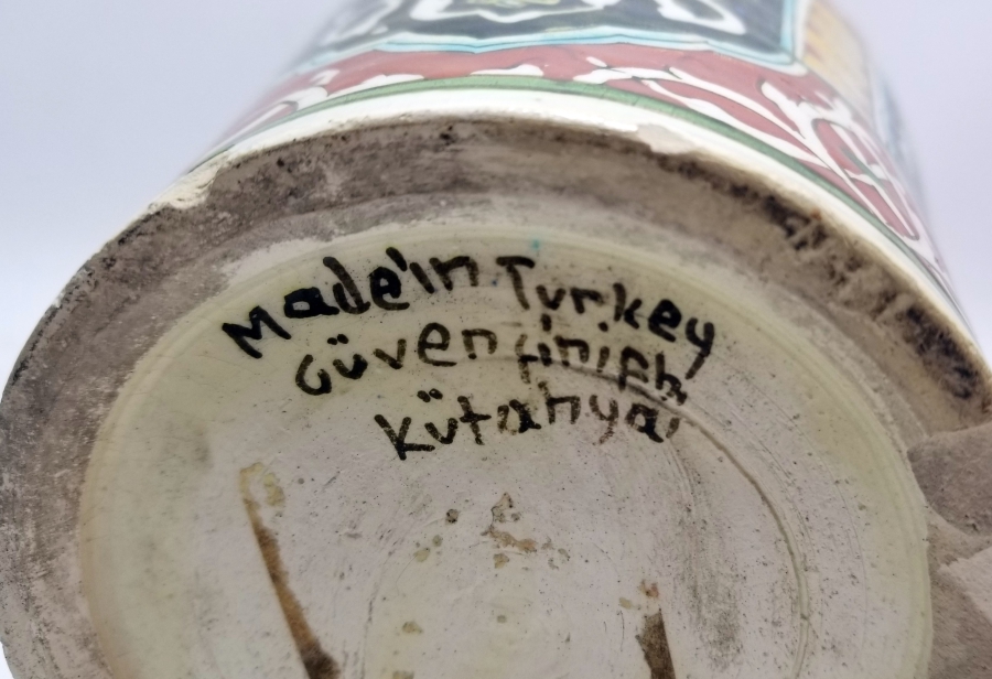 KÖK BOYA İŞÇİLİKLİ GÜVEN ÇİNİ YAPIMI NADİR VAZO