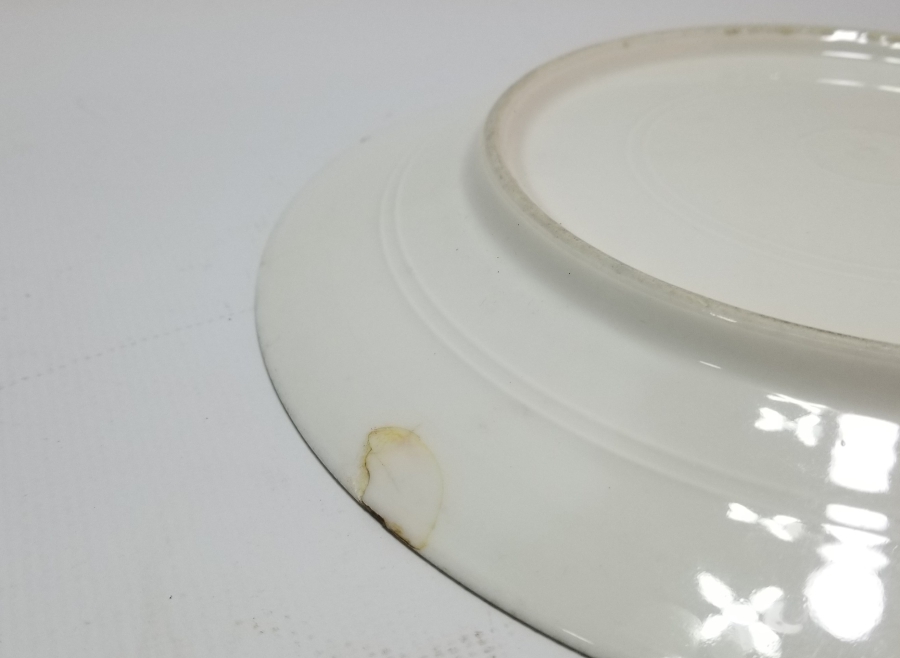 OSMANLI DÖNEMİ ALTIN VARAKLI KİŞİYE ÖZEL YAPILMIŞ PORSELEN TABAK