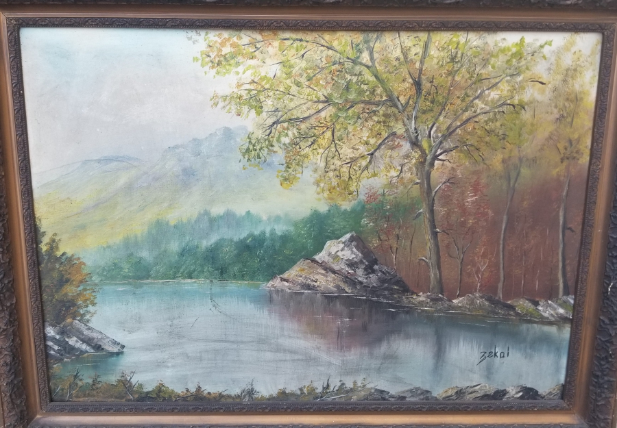 RESSAM ZEKAİ İSTANBULLU'NA AİT TUVAL ÜZERİ YAĞLIBOYA TABLO
