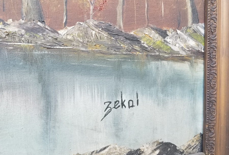 RESSAM ZEKAİ İSTANBULLU'NA AİT TUVAL ÜZERİ YAĞLIBOYA TABLO