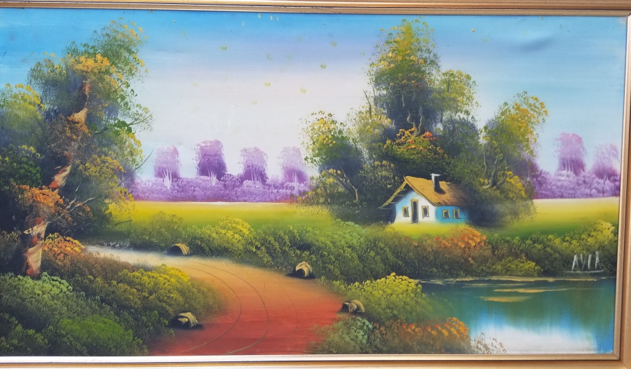 DOĞA VE PEYZAJ KONULU BÜYÜK BOY YAĞLIBOYA TABLO