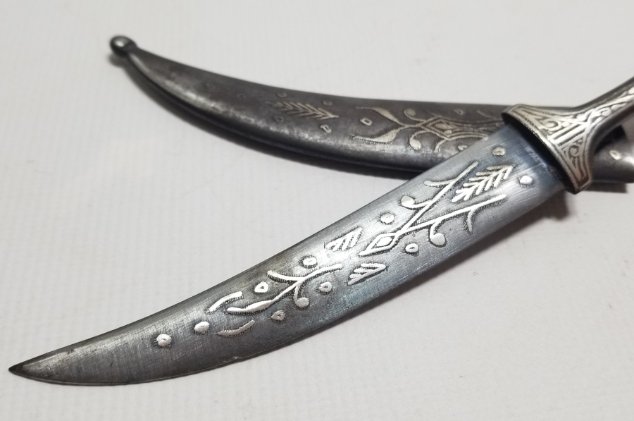 KOFGARİ İŞÇİLİKLİ ORİJİNAL KININDA OSMANLI DÖNEMİ BURSA YAPIMI KAMA