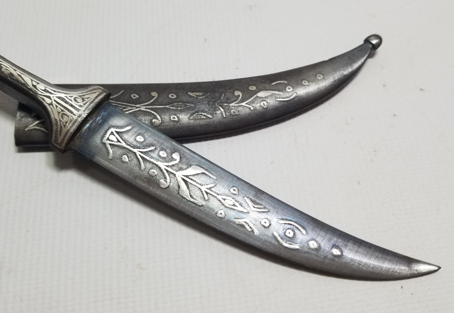 KOFGARİ İŞÇİLİKLİ ORİJİNAL KININDA OSMANLI DÖNEMİ BURSA YAPIMI KAMA