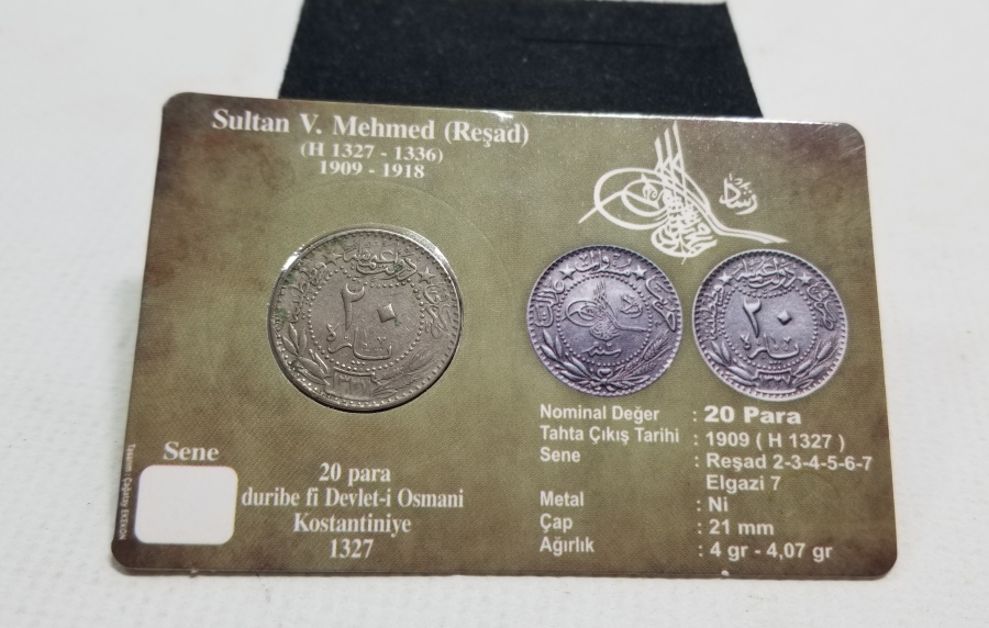 MEHMET REŞAD HAN DÖNEMİ KOLEKSİYONLUK NİKEL 20 PARA