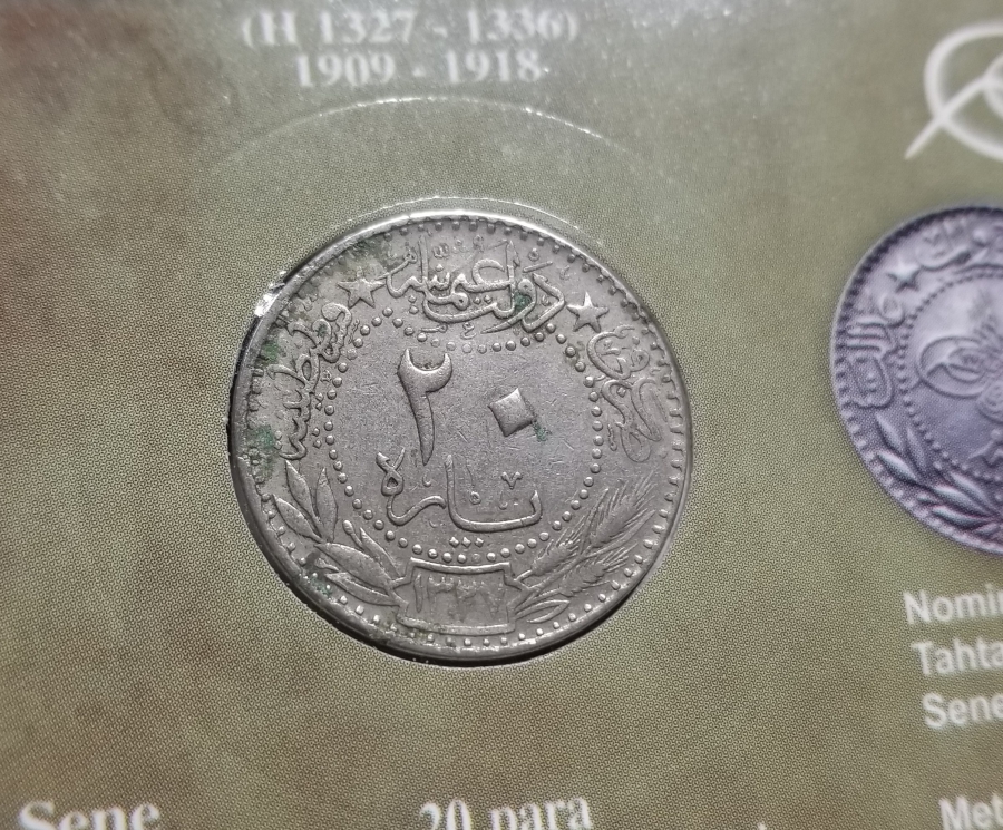 MEHMET REŞAD HAN DÖNEMİ KOLEKSİYONLUK NİKEL 20 PARA