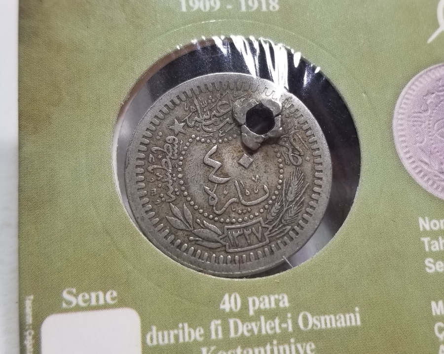 MEHMET REŞAD HAN DÖNEMİ KOLEKSİYONLUK NİKEL 40 PARA