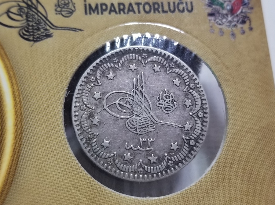 SULTAN ABDÜLHAMİD HAN DÖNEMİ KOLEKSİYONLUK GÜMÜŞ 5 KURUŞ