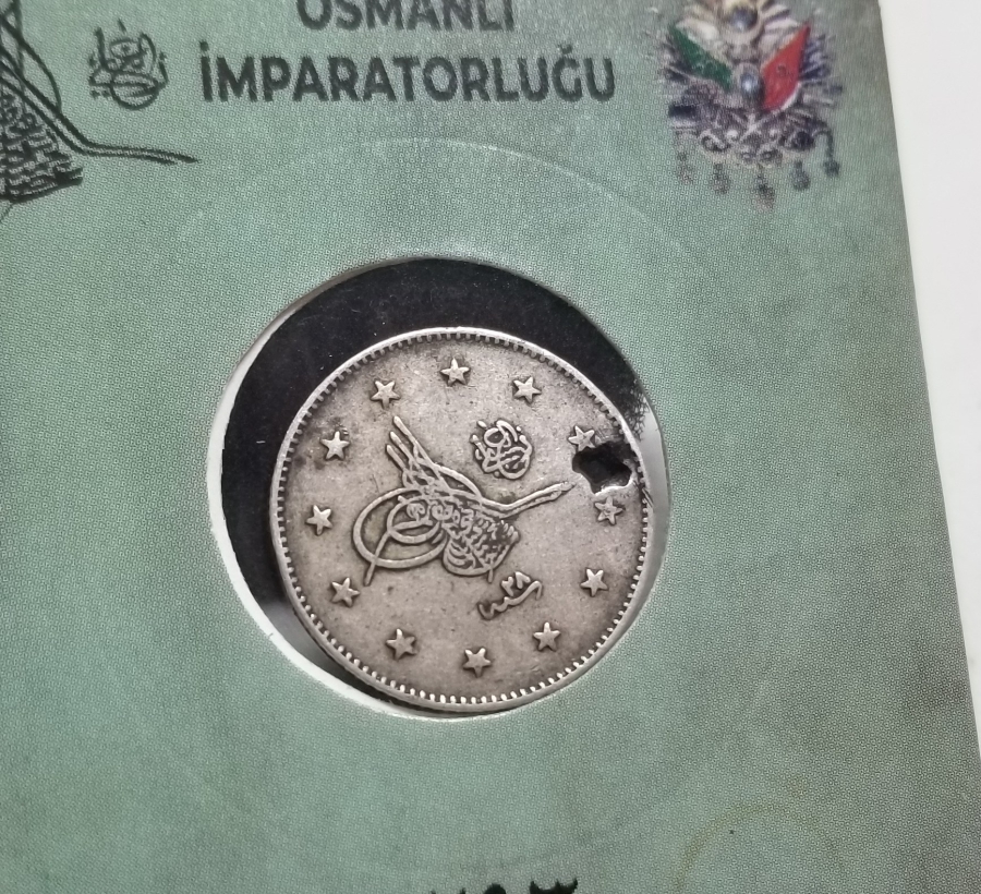 SULTAN ABDÜLHAMİD HAN DÖNEMİ KOLEKSİYONLUK GÜMÜŞ 2 KURUŞ MECİDİYE