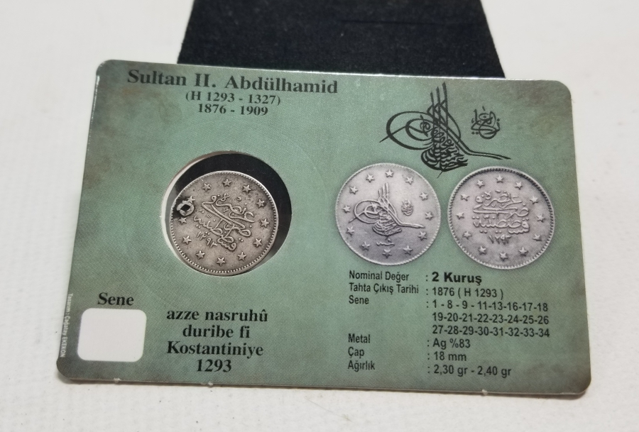 SULTAN ABDÜLHAMİD HAN DÖNEMİ KOLEKSİYONLUK GÜMÜŞ 2 KURUŞ MECİDİYE