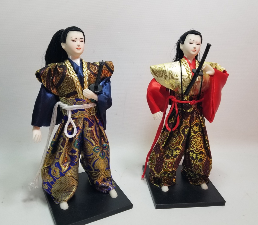 İKİ ADET JAPON SAVAŞIÇISI GÖRSELLİ MASAÜSTÜ OBJE
