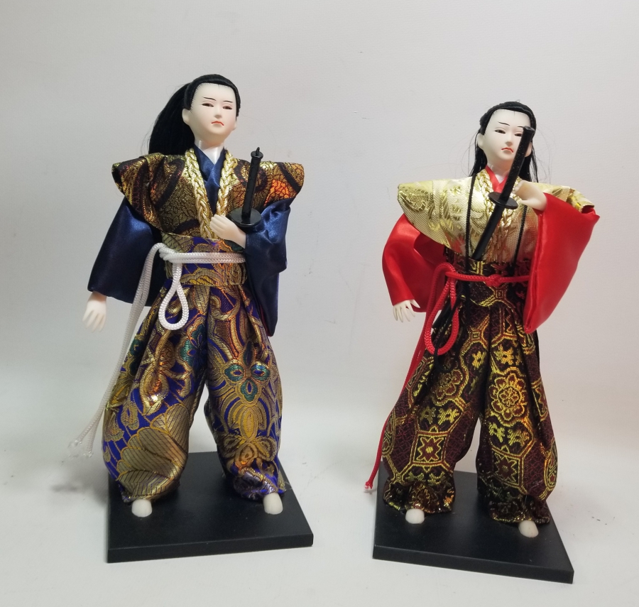 İKİ ADET JAPON SAVAŞIÇISI GÖRSELLİ MASAÜSTÜ OBJE