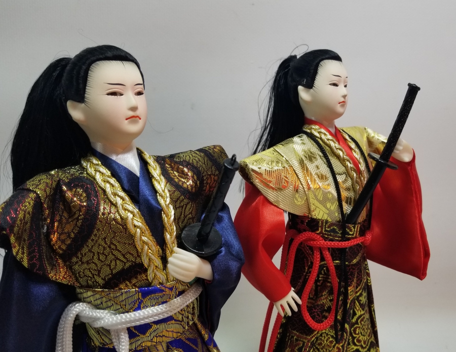 İKİ ADET JAPON SAVAŞIÇISI GÖRSELLİ MASAÜSTÜ OBJE