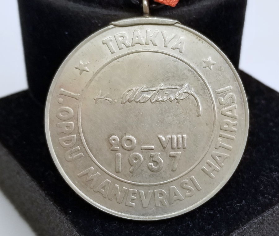 ORİJİNAL ASKISIYLA TRAKYA 1.ORDU MANEVRASI HATIRASI MADALYA