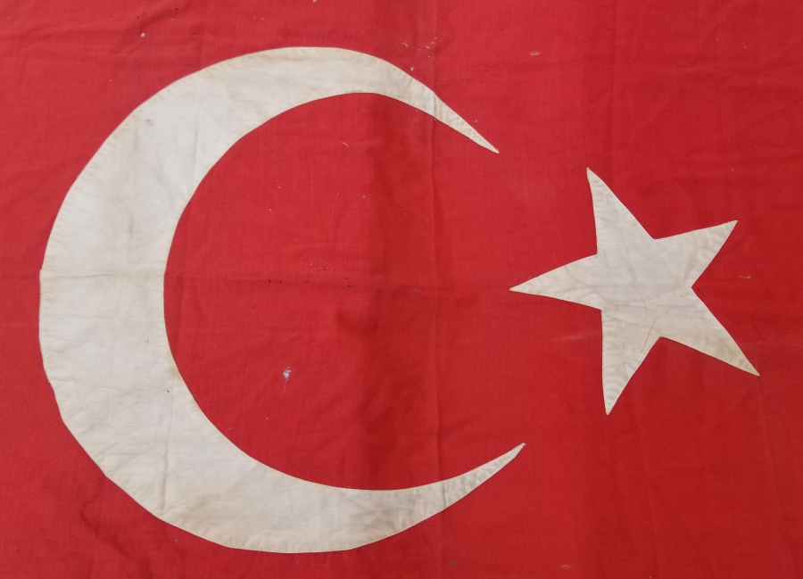 CUMHURİYET BAŞLARI EL YAPIMI DEV BOYDA YÜN BAYRAK