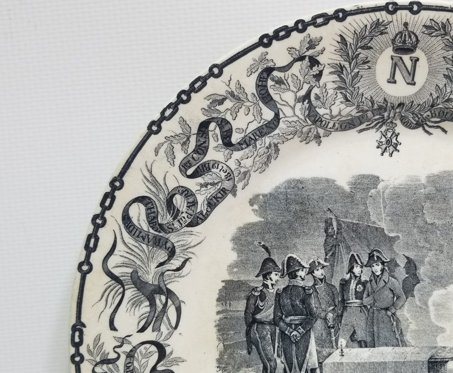 1805 TARİHLİ NAPOLYON BONAPARTE İNSİYALLİ ÇOK NADİR ANTİKA PORSELEN TABAK
