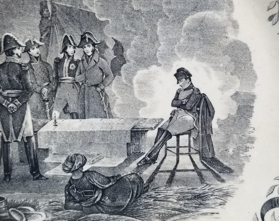 1805 TARİHLİ NAPOLYON BONAPARTE İNSİYALLİ ÇOK NADİR ANTİKA PORSELEN TABAK