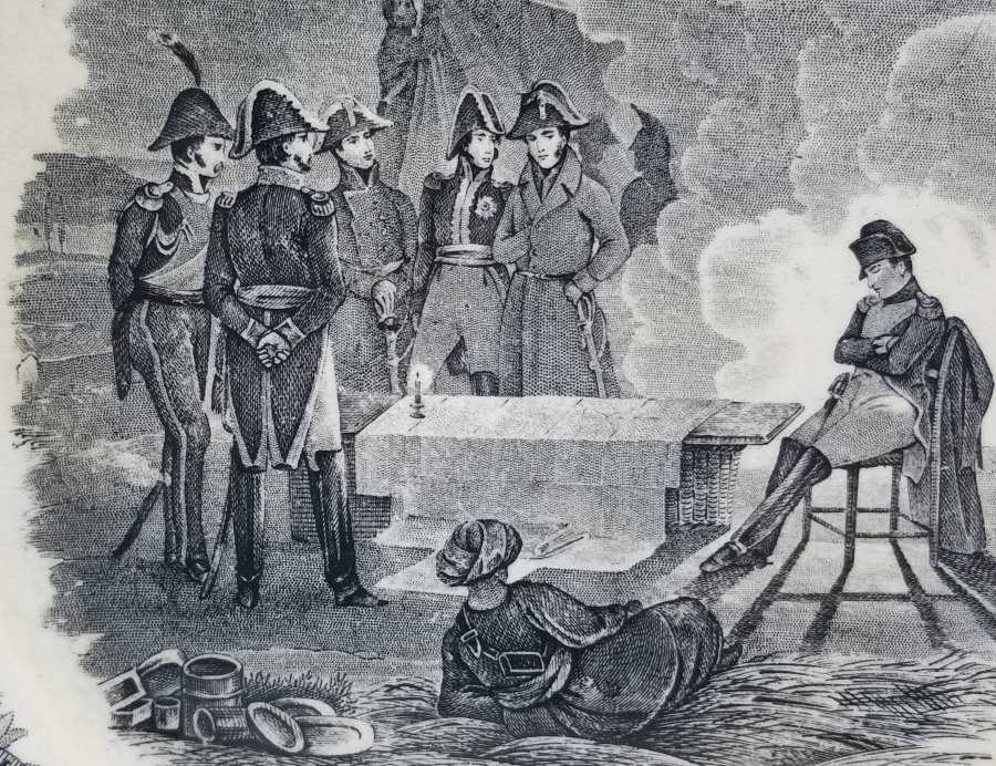 1805 TARİHLİ NAPOLYON BONAPARTE İNSİYALLİ ÇOK NADİR ANTİKA PORSELEN TABAK