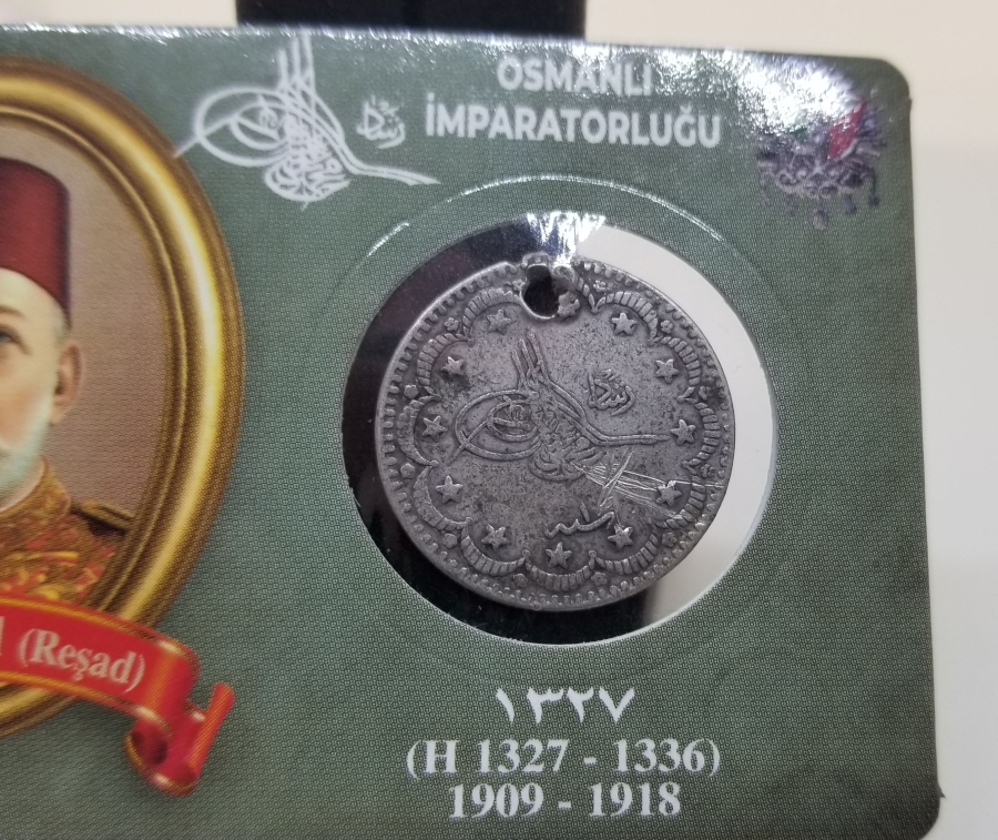 SULTAN MEHMET REŞAT HAN DÖNEMİ GÜMÜŞ 5 KURUŞ MECİDİYE