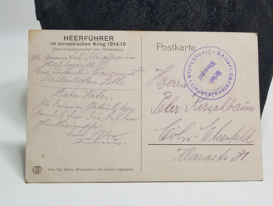 1. DÜNYA SAVAŞI DÖNEMİ POSTADAN GEÇMİŞ ALMAN KARTPOSTAL