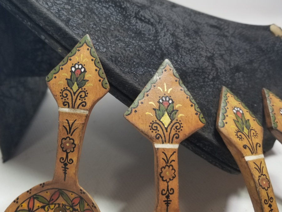 EL BOYAMA OSMANLI DÖNEMİ TAHTA KAŞIK LOTU