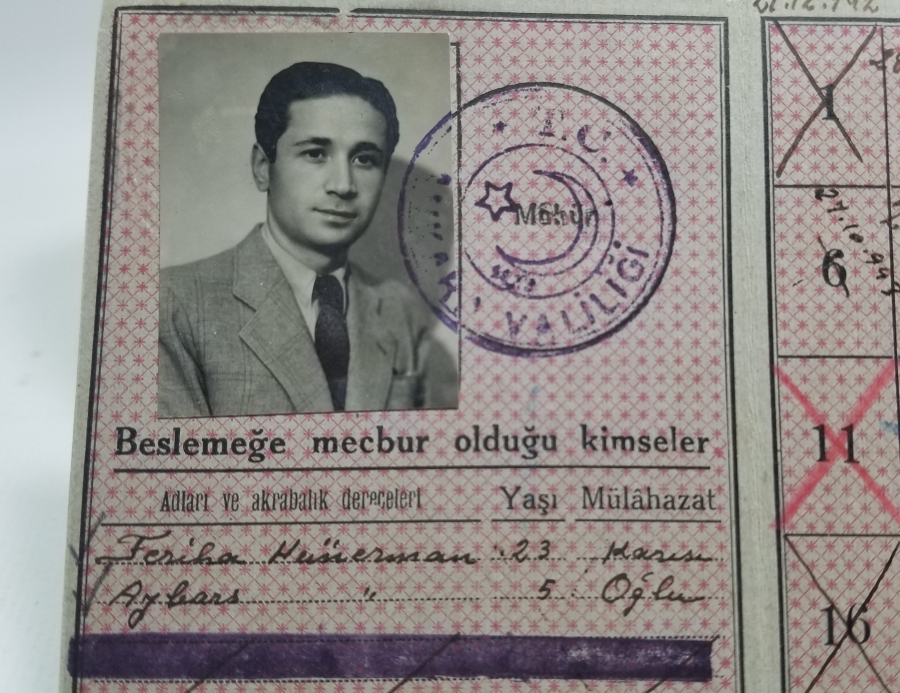 2. DÜNYA SAVAŞI DÖNEMİ NADİR EKMEK KARNESİ