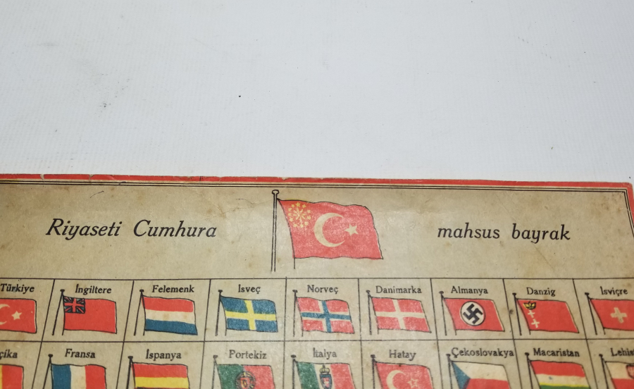 CUMHURİYET BAŞLARI ÜLKE BAYRAKLARINI GÖSTERİR PANO